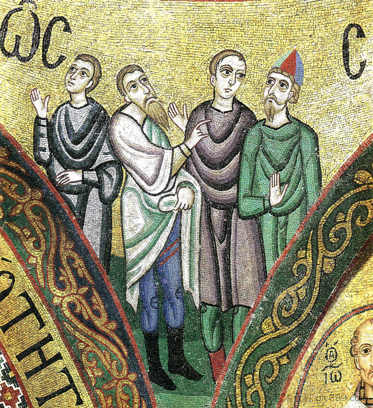 五旬节 - 细节 Pentecost - detail (c.1025),拜占庭马赛克