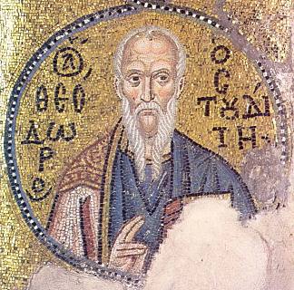 圣西奥多一世 St Theodore the Studite (c.1056)，拜占庭马赛克