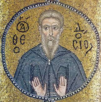 塞诺比亚克人狄奥多西 Theodosius the Cenobiarch (c.1056)，拜占庭马赛克