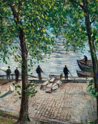 塞纳河上的渔民 Fishermen on the Seine (1939)，内文森