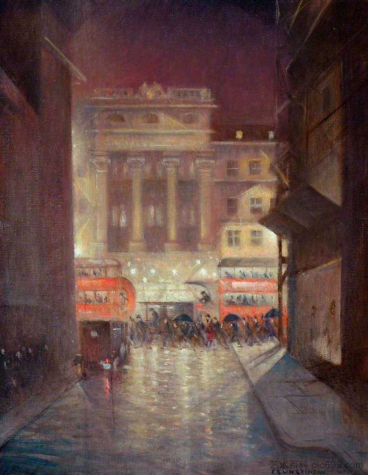 夜之街 The Strand by Night (c.1937)，内文森