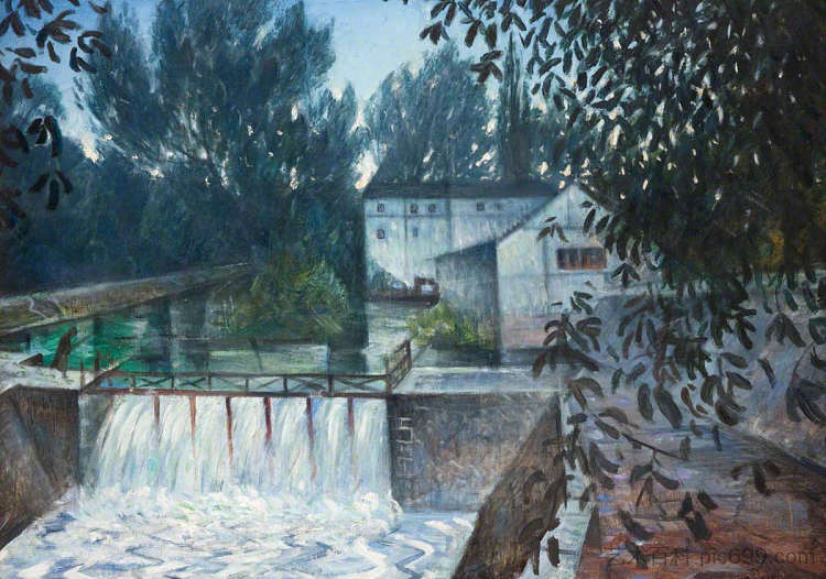 堰，夏伦顿 The Weir, Charenton (c.1900)，内文森