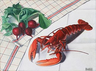 龙虾和萝卜静物 Still-life with Lobster and Radishes (1938)，本蒂沃利奥