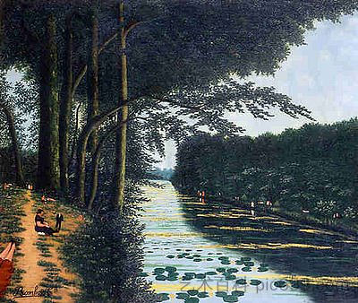 河流穿过森林 River Running through the Forest，卡弥尔·邦波瓦