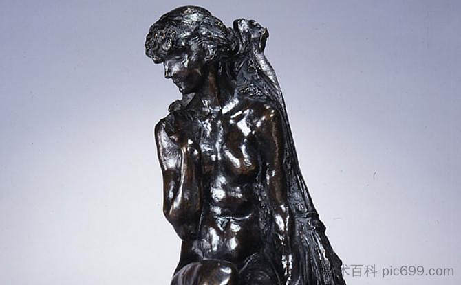 拿着一捆的年轻女孩 Young Girl with a Sheaf (1890)，卡米尔·克劳德尔