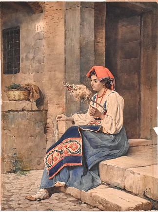 坐着的农妇 Seated Peasant Woman，卡米耶·柯罗