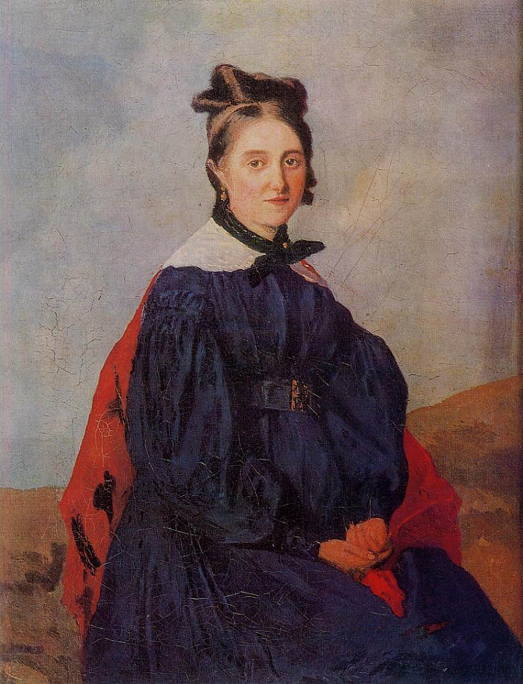 亚历克西娜·勒杜 Alexina Ledoux (c.1830)，卡米耶·柯罗