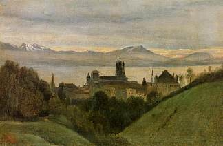 内米，湖边 Nemi, the Lake’s Edge (1843 – 1845)，卡米耶·柯罗