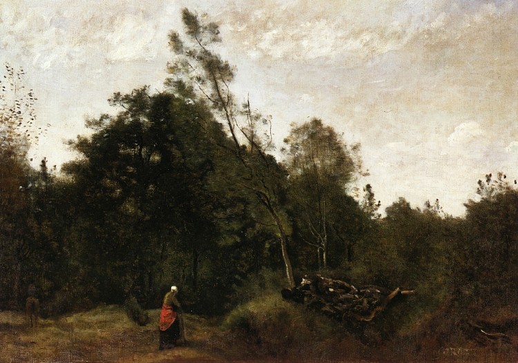 利穆赞的森林清理 Forest Clearing in the Limousin (c.1845 - c.1850)，卡米耶·柯罗