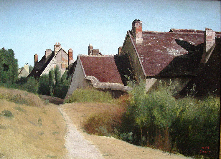 奥尔良附近的房屋 Houses near Orleans (1830)，卡米耶·柯罗