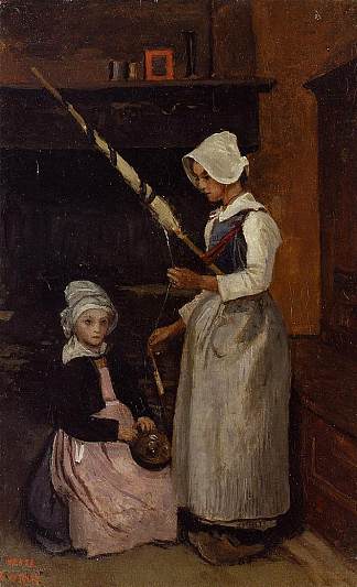 穆尔农民 Mur Peasants (c.1870)，卡米耶·柯罗