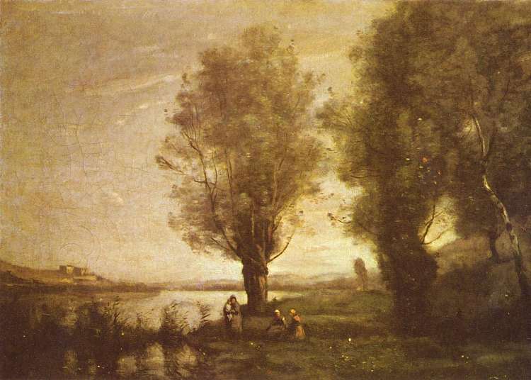 在水草地上休息 Rest in the Water Meadows (1865 - 1870)，卡米耶·柯罗