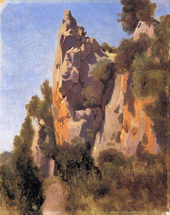 奇维塔卡斯特拉纳的岩石 Rocks at Civita Castellana (1826 - 1827)，卡米耶·柯罗