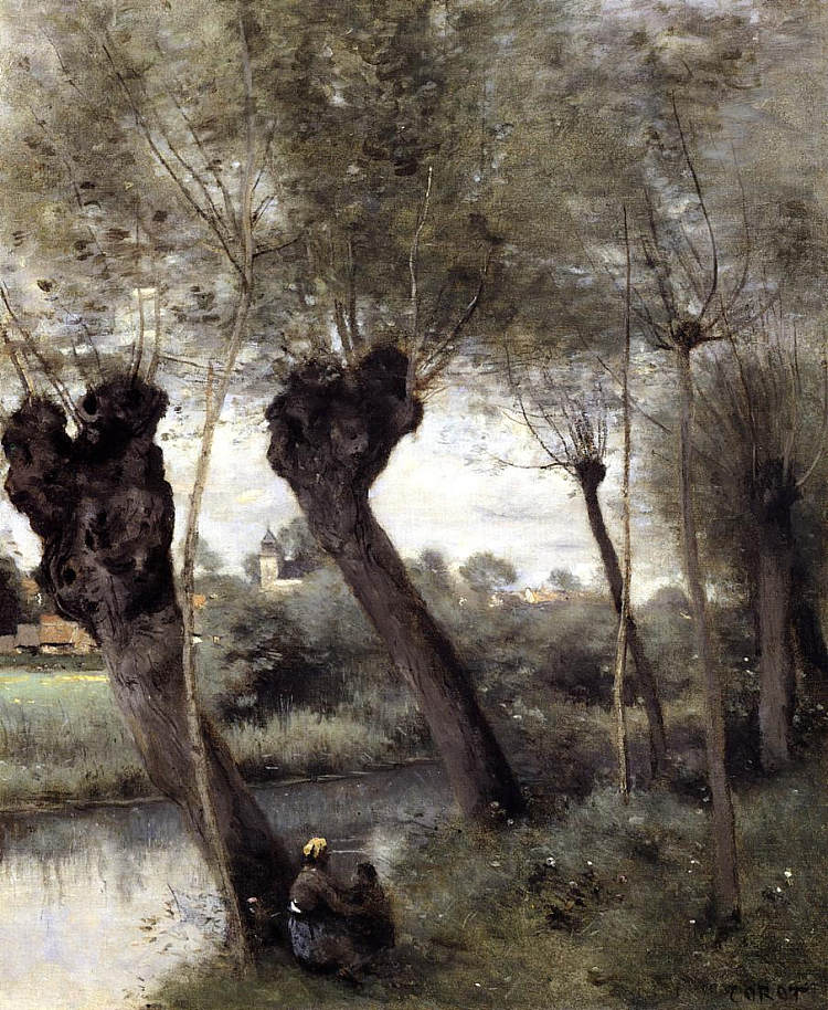 圣尼古拉斯莱斯阿拉斯,斯卡普河畔的柳树 Saint Nicholas les Arras, Willows on the Banks of the Scarpe (1871 - 1872),卡米耶·柯罗