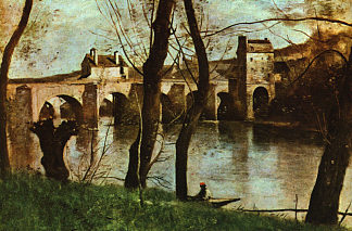 曼特斯大桥 The Bridge at Mantes (1868 – 1870)，卡米耶·柯罗