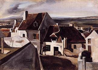 蒙蒂尼莱斯科梅耶旅馆 The Inn at Montigny les Cormeilles (c.1825 – c.1830)，卡米耶·柯罗