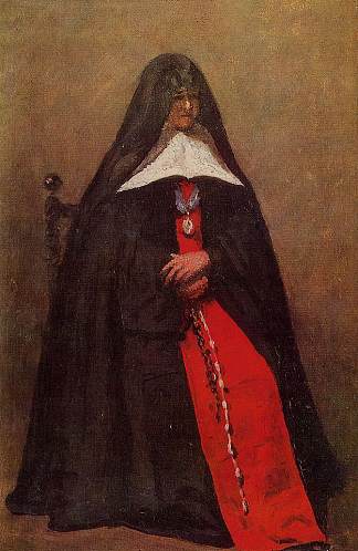 安农西亚德修道院的院长 The Mother Superior of the Convent of the Annonciades (1852)，卡米耶·柯罗