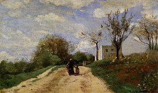 通往房子的小路 The Path Leading to the House (1854)，卡米耶·柯罗