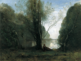 孤独。维根的回忆，利穆赞 The Solitude. Recollection of Vigen, Limousin (1866)，卡米耶·柯罗