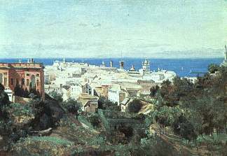 热那亚景观 View of Genoa (1834)，卡米耶·柯罗