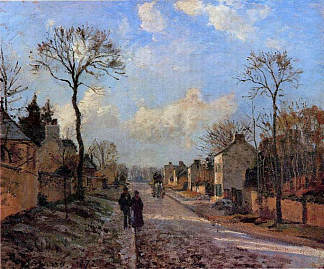 卢维西讷的一条路 A Road in Louveciennes (1872)，卡米耶·毕沙罗