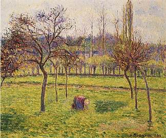 田野里的苹果树 Apple Trees in a Field (1892)，卡米耶·毕沙罗