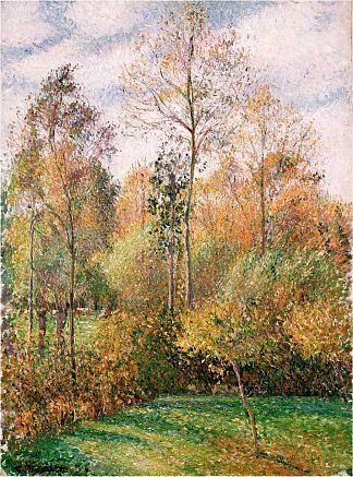 秋天， 杨树 Autumn, Poplars (1894)，卡米耶·毕沙罗
