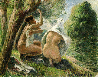 泳客 3 Bathers 3 (1894)，卡米耶·毕沙罗