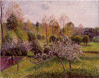 开花的苹果树，埃拉格尼 Flowering Apple Trees, Eragny (1895)，卡米耶·毕沙罗