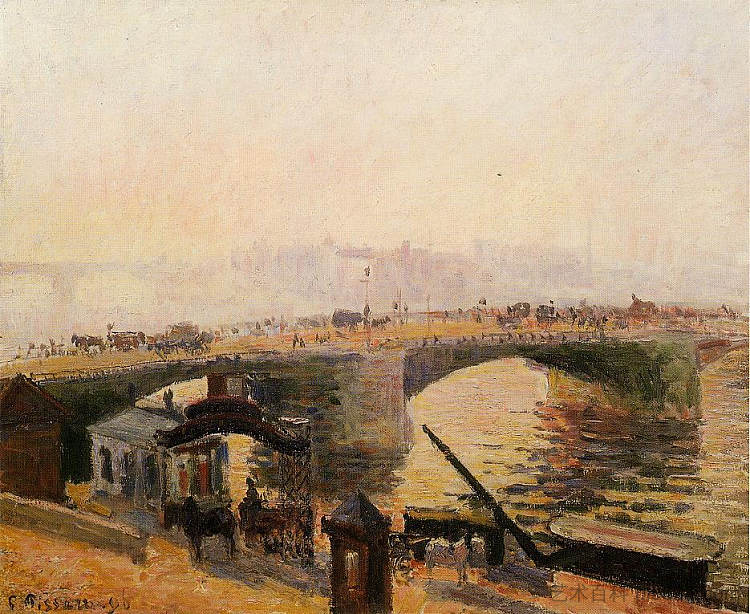 雾， 早上， 鲁昂 Fog, Morning, Rouen (1896)，卡米耶·毕沙罗