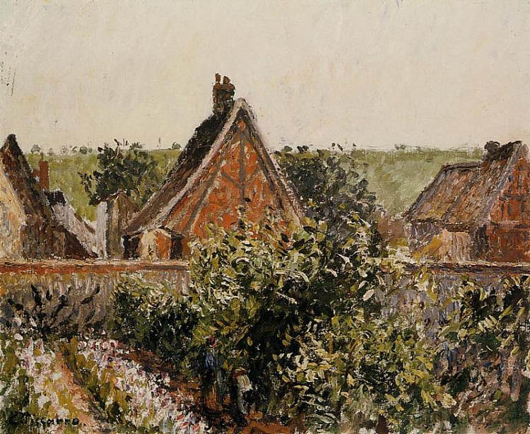 在果园收获，埃拉格尼 Harvest in the Orchard, Eragny (c.1899)，卡米耶·毕沙罗