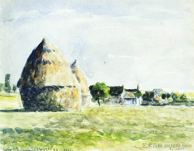 草堆 Haystacks (1889)，卡米耶·毕沙罗