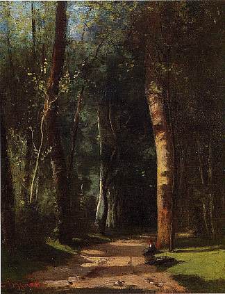 在树林里 In the Woods (c.1859)，卡米耶·毕沙罗