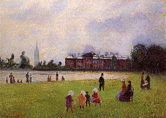 肯辛顿花园， 伦敦 Kensington Gardens, London (1890)，卡米耶·毕沙罗