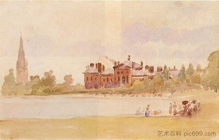 肯辛顿花园 Kensington Gardens (c.1890)，卡米耶·毕沙罗