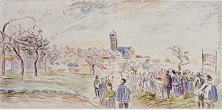 蓬图瓦兹的圣马丁 La Saint Martin a Pontoise (c.1884 – c.1885)，卡米耶·毕沙罗