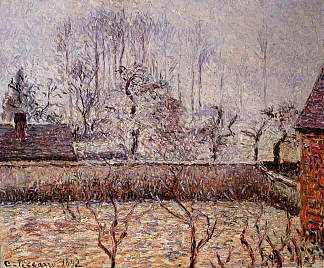 风景， 霜与雾， 埃拉格尼 Landscape, Frost and Fog, Eragny (1892)，卡米耶·毕沙罗