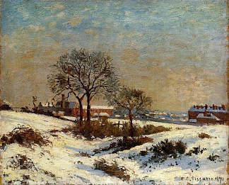 雪下的风景，上诺伍德 Landscape under Snow, Upper Norwood (1871)，卡米耶·毕沙罗