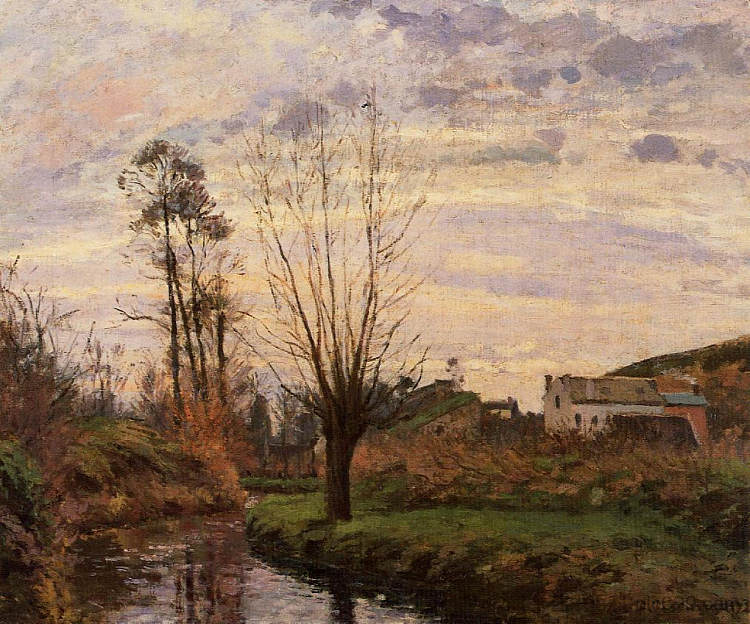 小溪景观 Landscape with Small Stream (1872),卡米耶·毕沙罗