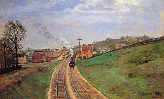 德威勋爵巷站 Lordship Lane Station, Dulwich (1871)，卡米耶·毕沙罗