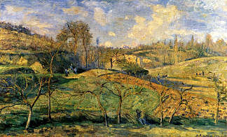 三月太阳，蓬图瓦兹 March Sun, Pontoise (1875)，卡米耶·毕沙罗