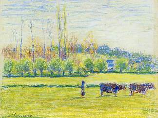 近 埃拉格尼 Near Eragny (c.1887)，卡米耶·毕沙罗