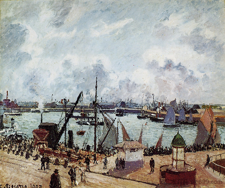 勒阿弗尔外港 Outer harbour of Le Havre (1903)，卡米耶·毕沙罗