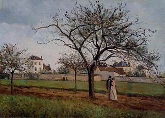 蓬图瓦兹的佩雷·加利恩故居 Pere Gallien’s House at Pontoise (1866)，卡米耶·毕沙罗