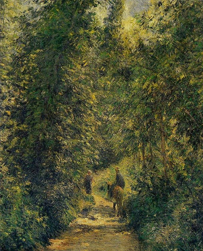 树下小径，夏天 Path under the Trees, Summer (1877)，卡米耶·毕沙罗