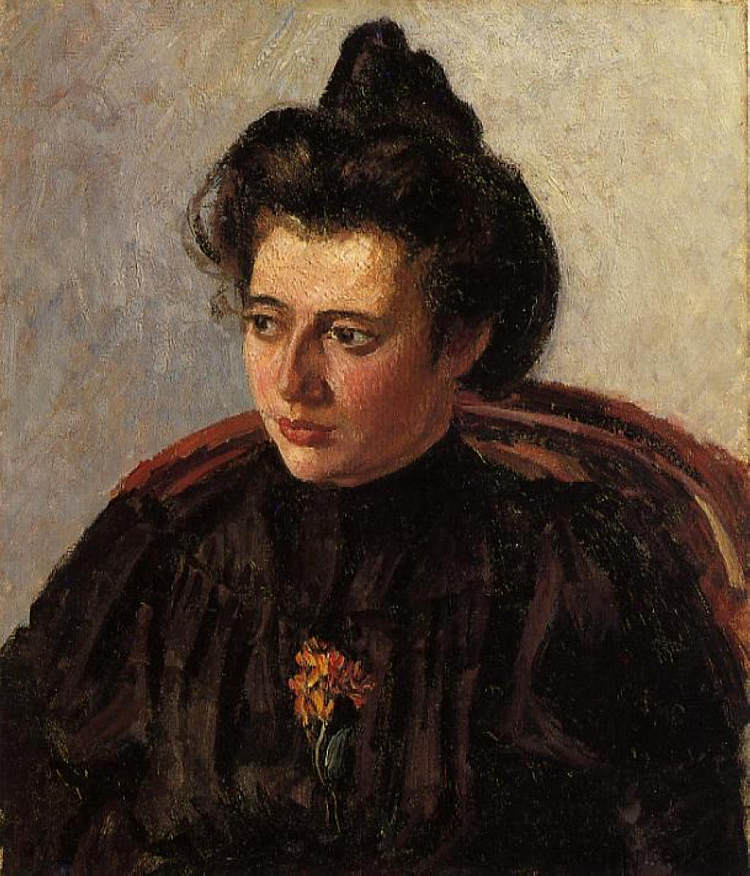 珍妮的肖像 Portrait of Jeanne (c.1896)，卡米耶·毕沙罗