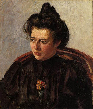 珍妮的肖像 Portrait of Jeanne (c.1896)，卡米耶·毕沙罗