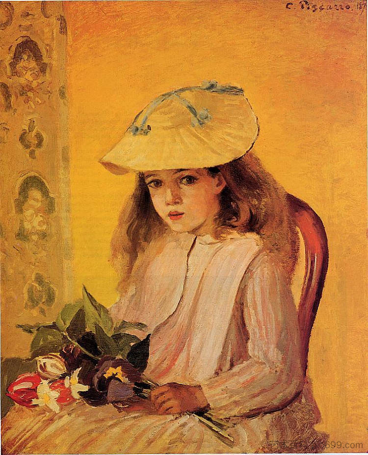 珍妮的肖像 Portrait of Jeanne (1872)，卡米耶·毕沙罗