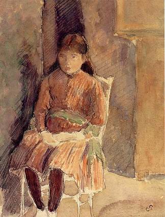 艺术家的女儿珍妮的肖像 Portrait of Jeanne, the Artist’s Daughter，卡米耶·毕沙罗