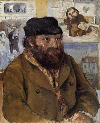 保罗·塞尚的肖像 Portrait of Paul Cezanne (1874)，卡米耶·毕沙罗